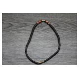 Vtg Southwestern Brown Heishi&Conch Shell Necklace