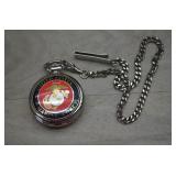United States Marine Corps Pocket Watch w/Chain