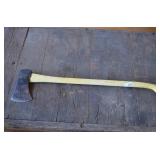 Single Head Axe with Yellow Plastic Handle