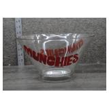 Munchies Red Letter Glass Snack Bowl