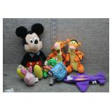 Lot of Plush Toys-Mickey Mouse, Tiger, Piglet etc.