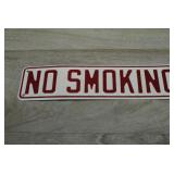 Metal No Smoking Sign Embossed Tin