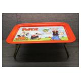 Vtg 1980 Popeye Metal Folding TV Lap Tray
