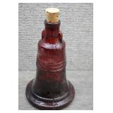 Vtg Amethyst Glass Liberty Bell Bottle with Cork