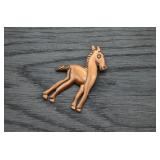 Vtg Solid Copper Horse Colt Foal Brooch Pin