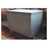 Vintage Galvanized Metal Storage Chest