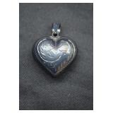 Sterling Silver Puffy Heart Pendant