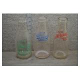 Lot of Vintage Milk Bottles
