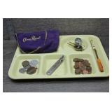 Vtg Crown Royal Bag, Coins & Mixed Estate Lot