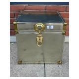 Vtg Chrome Aluminum Metal Footlocker Trunk