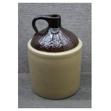 Vtg Two-Tone Stoneware Crock Jug
