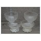 2 Vtg Crown Corning 'Mirage' Dessert Dishes, etc