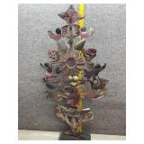 Vtg Mexican Tin Tree of Life Folk Art