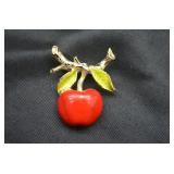 Gerry's Enameled Apple Brooch