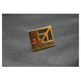 10K Gold Cessna Service Pin w/Small Ruby