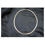 Sterling Silver Herringbone Chain Necklace