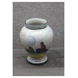 Hand Painted Southwest Ceramic Vase Vtg