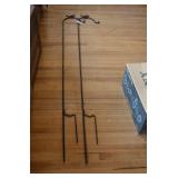 2 Metal Shepherd's Hooks w/Decorative Birds