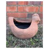 Vtg Terracotta Chicken Hen Planter Pot