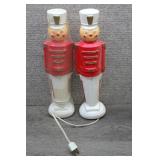 Vtg Empire Toy Soldier Christmas Blow Mold Pair