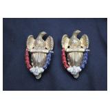 Vtg Patriotic Eagle Red White Blue Dress Clips