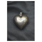 Sterling Silver Puffy Heart Pendant