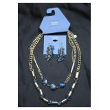 Simply Vera Vera Wang Blue Gold Tone Jewelry Set