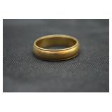 14K Gold Ring, Band w/Decorative Edging