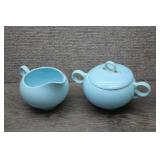 Universal Ballerina Periwinkle Creamer & Sugar
