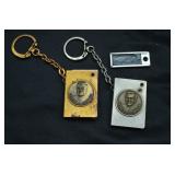 2 Oral Roberts Key Chains w/Slide-out Bible Verses