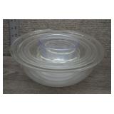 3 Nesting Pyrex MixingBowls,Pyrex Custard Cups,etc