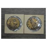 Paul Revere & Concord Minuteman Bronze Medals Pair