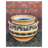 Painted Southwestern Clay Planter Pot