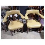 2 LEATHER UPHOLSTERED CHAIRS