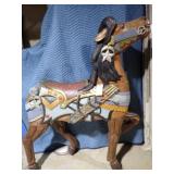 LARGE WOODEN CAROUSEL HORSE