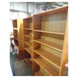 2 PARTICLE BOARD BOOKSHELVES 35x71