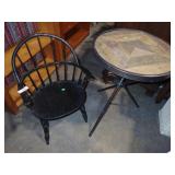 CHILD'S CHAIR + SMALL STAND