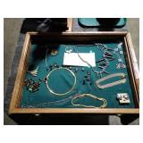 18x24 SHADOWBOX DISPLAY W/ CUSTOM JEWELRY