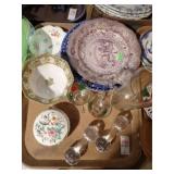 CHINA PLATES, CUT GLASS, MORE