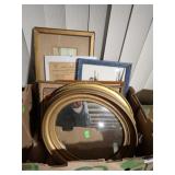 BOX OF SMALL ART & FRAMES
