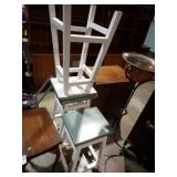 3 PAINTED MODERN STOOLS