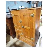 EARLY WOODEN REFRIGERATOR 30x44