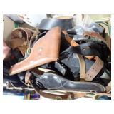 FLAT OF LEATHER HOLSTERS & BELTS