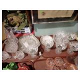 2 TRAYS CUT GLASS