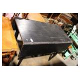 BLACK PAINTED DROP LEAF TABLE 42x29