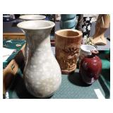 ORIENTAL VASES, WOOD CARVED VASE, MORE
