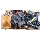 2 TRAYS CAMERAS & LENSES