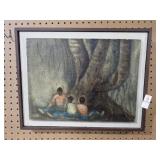 J SUTTON O/B PEOPLE BY TREE 19x15