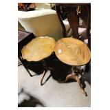 2 SMALL 3-LEG STANDS