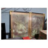 LG FRAMED ORIENTAL ART 48x34